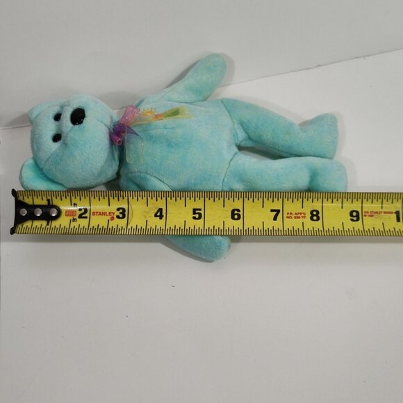 Ty Beanie Babies Green Ariel Tie Dye Bear Stuffed Animal Plush Toy 8 in - Picture 6 of 6
